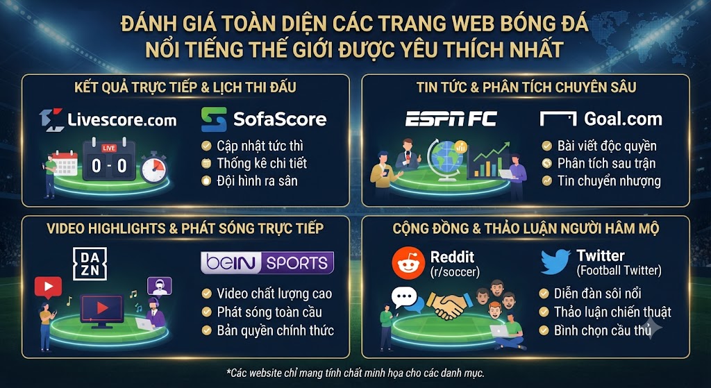 Đánh Giá Toàn Diện Các Trang Web Bóng Đá Nổi Tiếng Thế Giới Được Yêu Thích Nhất